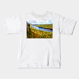 Porcupine Mountains Fall Colors Kids T-Shirt